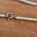 Gorgeous White 2mm Freshwater Off-Round Bridal Pearl Necklaces