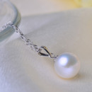 Gorgeous White 9 - 11mm Round Freshwater Natural Pearl Pendants