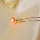 Stunning Golden Round 10 - 10.5mm Freshwater Natural Pearl Pendants