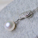 Inexpensive White Round 9mm Freshwater Natural Pearl Pendants