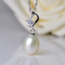 Gorgeous White Drop 9-10mm Freshwater Natural Pearl Pendants