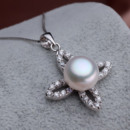 Stunning White Off-Round 10-11mm Freshwater Natural Pearl Pendants