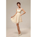Affordble Asymmetric Chiffon Organza A-Line Short Gorgeous Beach Wedding Dresses