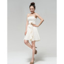 Classy Lace Column/ Sheath Half Sleeves Short Beach Wedding Dresses with Cascading Ruffle side