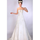 Exquisite Beading Appliques Sweetheart Full Length Satin Tulle Wedding Dresses with Pleated Bust