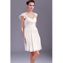 Pretty Simple Sweetheart Chiffon Bridesmaid Dresses with Pleated Bust and Skirt