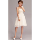 Simple One Shoulder A-Line Short Chiffon Bridesmaid Dresses
