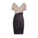 Inexpensive Sheath Pleated Short Sleeves V-Neck Mother of the Bride/ Groom Dresses