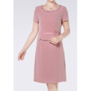 Affordable Sheath Chiffon Short Sleeves Short Column Mother of the Bride/ Groom Suits