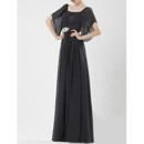 Simple Sheath Square Chiffon Mother of the Bride/ Groom Dresses with Flutter Sleeves