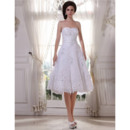 Gorgeous A-Line Sweetheart Short Wedding Dresses with Shimmering Crystal Beading