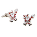 Santa Claus Ornaments Cufflinks for Wedding/ Christmas with Gift Box