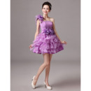 Perfect Cute A-Line One Shoulder Short Homecoming/ Party Dresses