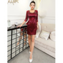 Fashionable Sexy Sheath Short Homecoming/ Party Dresses with Sleeves