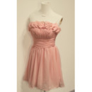 Affordable Elegant Strapless Short Chiffon Homecoming/ Party Dresses