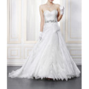 Stylish Taffeta Sweetheart Wedding Dresses with Rhinestone Waist