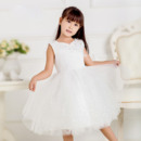 Discount Ball Gown Sweetheart Knee Length Tulle Sequin Flower Girl Communion Dress