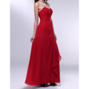 Ruched Bust Chiffon Evening Dresses