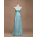 Elegant A-Line Sweetheart Organza Evening Dresses with Beaded Appliques at Side Waist
