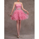 Cute Sweetheart Short Tulle Homecoming Party Dresses with Ruffled Tiered Skirt