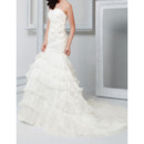 Breathtaking Layered Skirt Wedding Dress