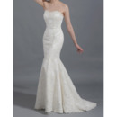 Elegant Mermaid Sweetheart Ivory Wedding Dresses and All Over Appliques