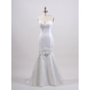 Exquisite Mermaid Sweetheart Full Length Lace Wedding Dresses with Crystal Beading
