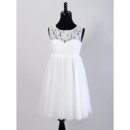 Discount Summer Empire Lace Tulle Maternity Wedding Dresses/ Simple Reception Knee Length Bride Gowns Pleated Skirt