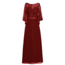 Classically Full Length Chiffon Lace Mother Dresses with Flutter Sleeves