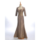 Stylish Trumpet Sweetheart Taffeta Mother Dresses for Wedding Party with Jackets and Ruched Bust