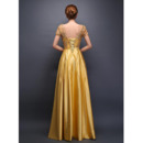 Pleated Bust And Skirt Evening Dresses