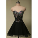 A-Line Sweetheart Short Homecoming Party Dresses with Shimmers Brilliantly Rhinestone Bodice