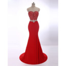Discount Sheath Sweetheart Sweep Train Two-Piece Evening Dresses
