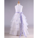 Affordable Organza Layered Skirt Two Tone Flower Girl Dress/Plus Size First Communion Dresses