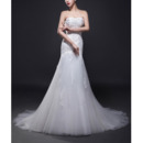 Gorgeous Crystal Beading Tulle Wedding Dresses with Appliques
