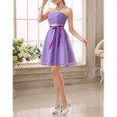 New Strapless Mini Bridesmaid/ Wedding Party Dresses with Sashes