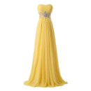Elegantly Strapless Pleated Chiffon Evening Dresses with Beading Rhinestone Waist