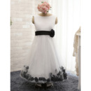 Latest Sleeveless Ankle Length Tulle Flower Girl Dresses with Petals and Hand-made Flowers