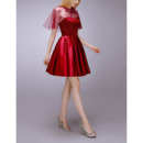 Affordable A-Line Sweetheart Short Satin Homecoming Dresses with Wraps