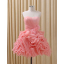 Custom Sweetheart Short Organza Homecoming Dresses with Breathtaking Ruffle Skirt