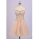 Shimmers Brilliantly Rhinestone Embellished Sweetheart Short Homecoming/ Party Dresses