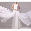 Elegance Beaded One Shoulder Pleated Chiffon Wedding Dresses
