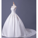 Pleated Skirt Satin Wedding Dresses
