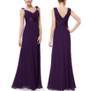 Affordable Elegant V-Neck Empire Full Length Chiffon Bridesmaid Dresses