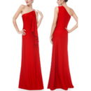 New Style One Shoulder Floor Length Satin Evening Dresses