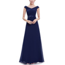 New Style V-Neck Floor Length Chiffon Evening/ Prom Dresses