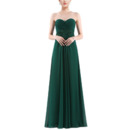 Graceful Sweetheart Empire Pleated Chiffon Evening Dresses with Applique Waist