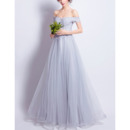 A-line Tulle Evening Dresses