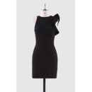 Custom Column Asymmetric Short Little Black/ Homecoming Dresses