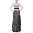 Couture Lace Black and White Mother Dresses with Half Sleeves/ Two Toned Mother of The Bride Dresses